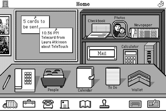 Susan Kare, Sketch for graphic user interface for General Magic (1992)