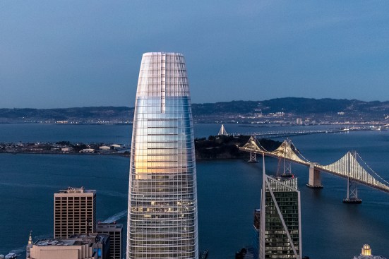 Salesforce Tower in San Francisco, designed by Pelli Clarke Pelli Architects.