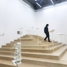 The exhibition at the Greek Pavilion at the 2018 Venice Biennale includes models of realized and proposed education facilities designed by firms around the world. All the models were made for the exhibition, many by students from London's Architectural Association School of Architecture.
