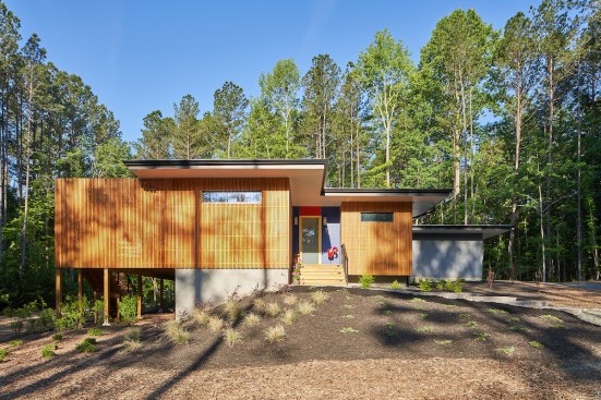 The "veiled" front elevation.