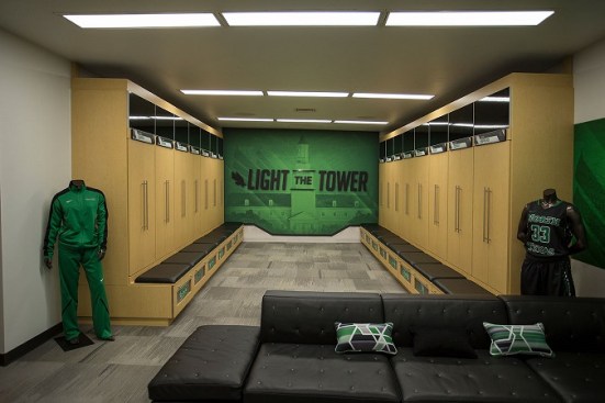 UNT Women’s Basketball locker room