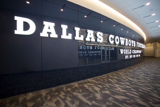 A focal point inside the star, the World Champions wall recognizes the storied tradition of the Cowboys franchise