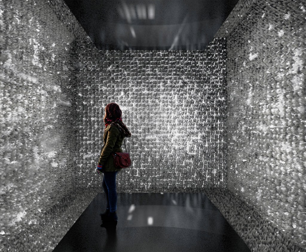 Cold Form: aggregating ice-cast thermoplastic modules to create light-transmitting, acoustically absorptive surfaces