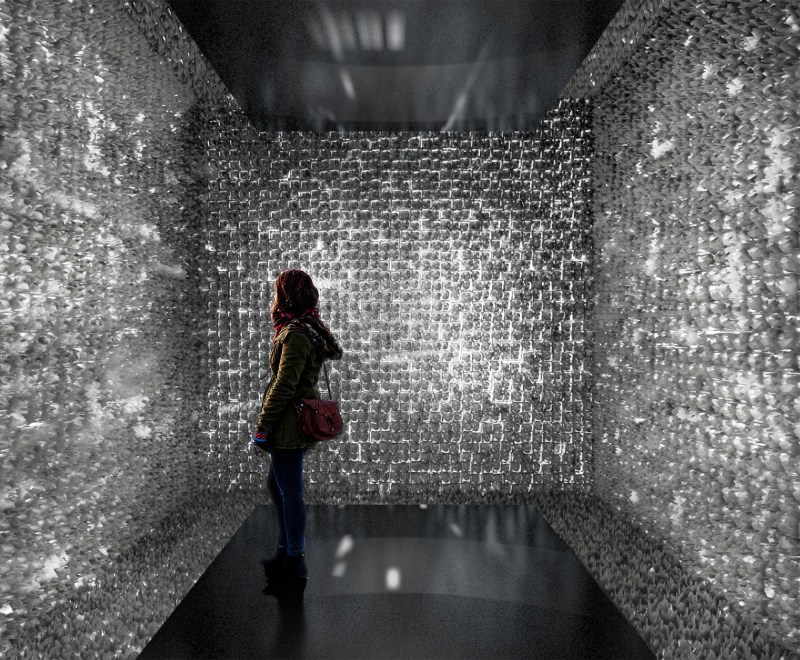 Cold Form: aggregating ice-cast thermoplastic modules to create light-transmitting, acoustically absorptive surfaces