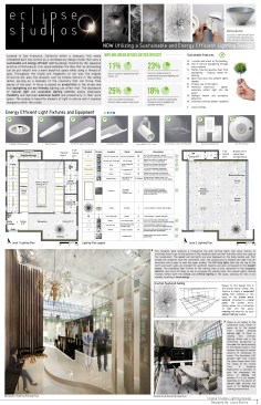 Laura Blythe of Purdue University was the 2018 winner of the Source Awards for her project titled Eclipse Studios (see image above). The conceptual project imagined the conversion of a barn into design studio with an energy-efficient lighting design.