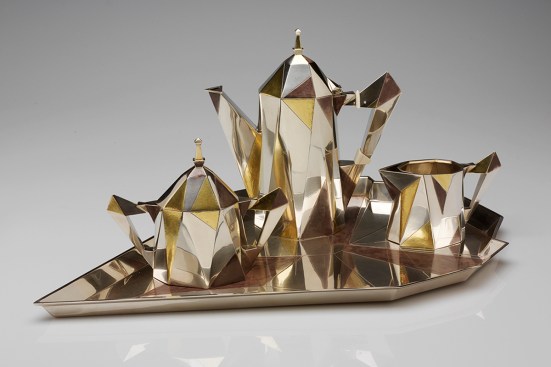 Cubic Coffee Service (1927) by Gorham Manufacturing Company at the Museum of Art, Rhode Island School of Design, Providence, R.I.