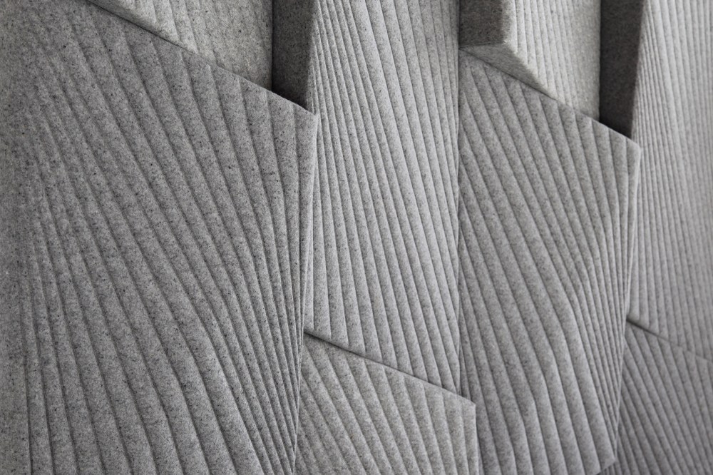 Detail, quilted acoustic panels