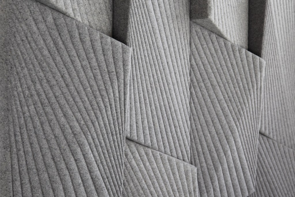 Detail, quilted acoustic panels