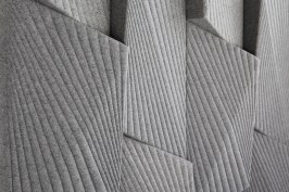 Detail, quilted acoustic panels