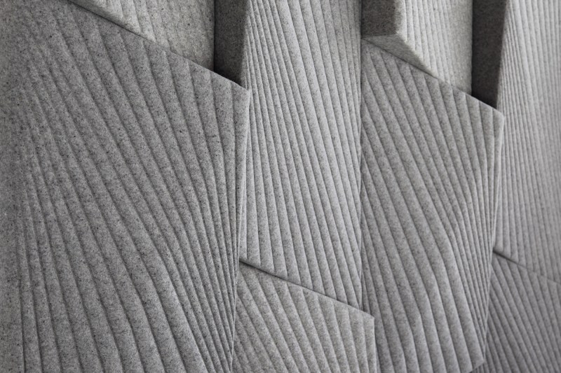 Detail, quilted acoustic panels