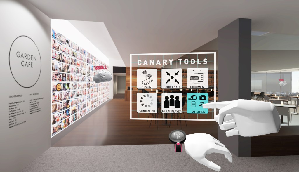 Interface for the forthcoming Canary virtual reality tool set by HGA