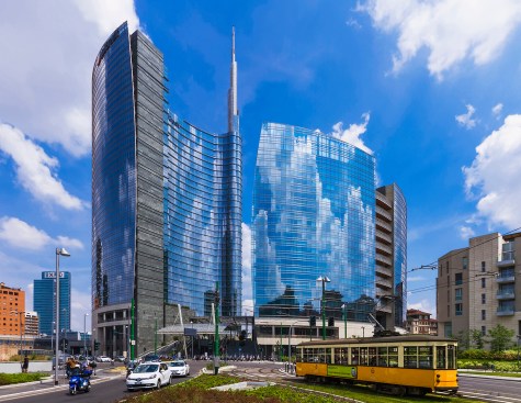 Unicredit, Porta Nuova Garibaldi, Piazza Gae Aulenti, Location: Milan, Italy, Architect: Pelli Clarke Pelli