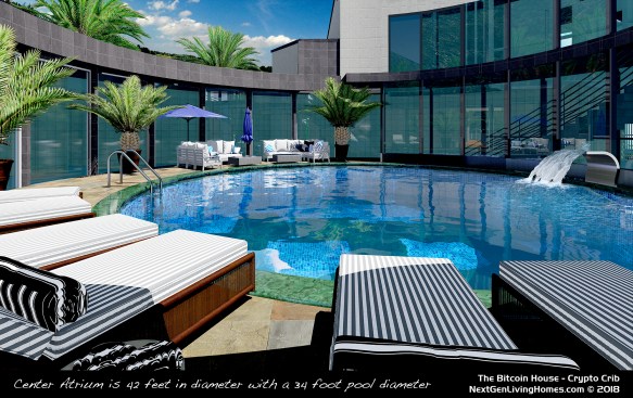 Interior pool and lounge area