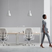 H'UP: These contemporary and modern chairs come equipped with a backrest that follows and molds itself according to your spinal pattern and is adjustable within a range of 50mm and covers 130mm in height difference. Designed by Italian design firm Claudio Bellini, H'UP embraces the idea of flexibility through first-class ergonomics. With the support of the artistically-designed H-shaped backrest, H'UP is the chair perfect for you. The backrest and armrest with synchronized tilting mechanism and the elastic headrest provide you with comfortable and adjustment-free sitting experience.