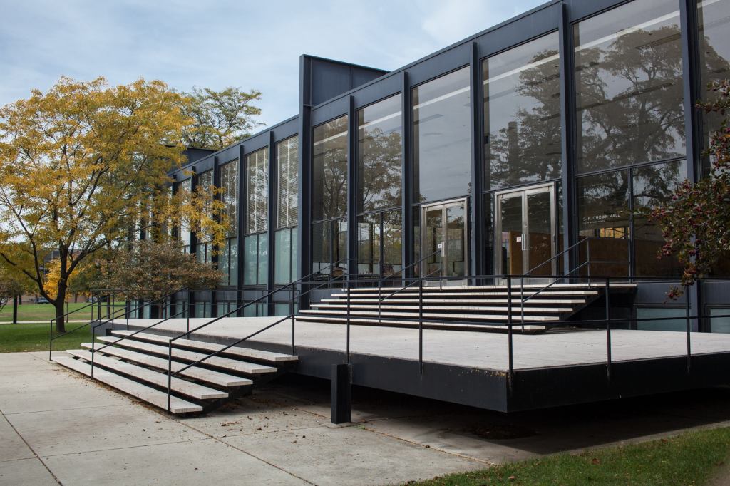 The S.R. Crown Hall was designed by Mies van der Rohe in 1956 for the Illinois Institute of Technology.