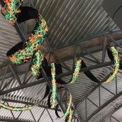 Tendril. Permanent Public Art installation by Daniel Canogar at Tampa Intl Airport in Florida