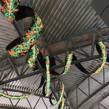 Tendril. Permanent Public Art installation by Daniel Canogar at Tampa Intl Airport in Florida