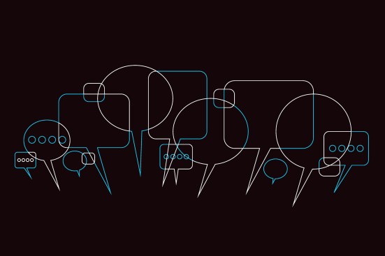 Vector illustration of meeting, The discussion, Listening & Talking, Brainstorming.