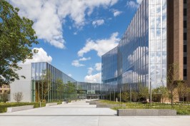 New west entrance, with landscaped plaza