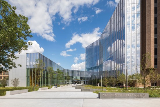 New west entrance, with landscaped plaza