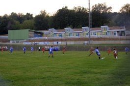 main front on the podium