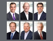 Top, from left: Peter DiMaggio, Michael Squarzini and Tom Scarangello. Bottom: Wayne Stocks, Gary Panariello and Raymond Daddazio.
