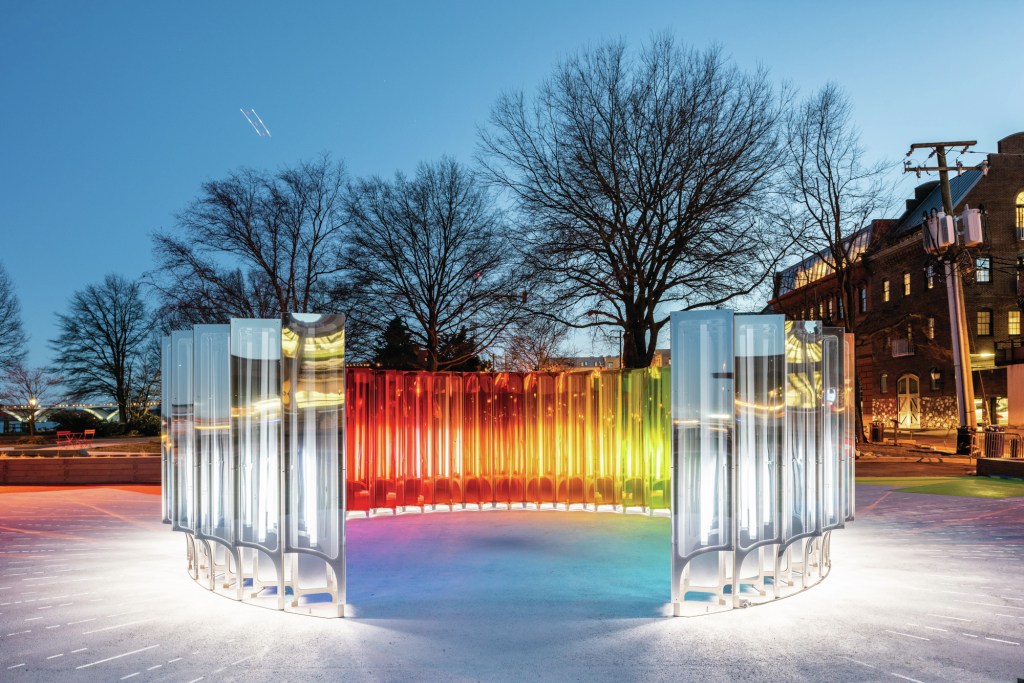 "Mirror Mirror" designed by SoftLab installed at Waterfront Park in Alexandria, Va.