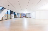 Construction progress of new gallery spaces in the David Geffen Wing at the Museum of Modern Art.