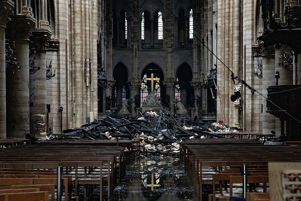An interior shot of Notre Dame