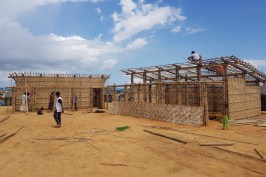 Building structures for Rohingya refugees in Bangladesh