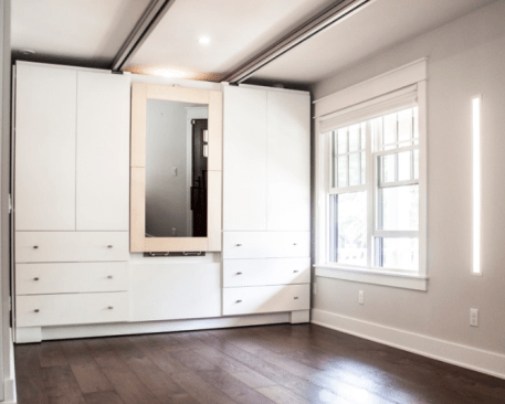 Urbaneer has patented movable walls that offer configurable, multi-functional living spaces on demand.