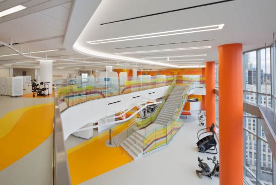 Shirley Ryan AbilityLab in Chicago, designed by HDR|Gensler, in association with Clive Wilkinson Architects