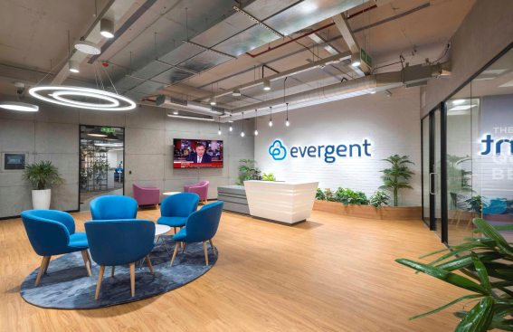 Evergent's Reception and Waiting area