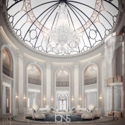 Lovely Skylight in Private Palace Grand Lounge Interior