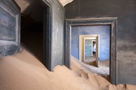 The abandoned diamond town of Kolmanskop, Namibia