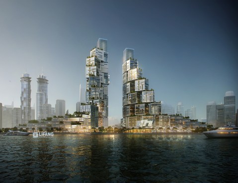 Lifang Vision Commercial Night view rendering