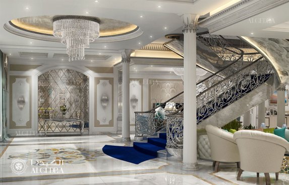 Main entrance hall of luxury villa