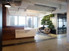 Reclaimed Wood Reception with Greenwall