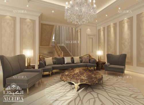 Luxury villa lounge area