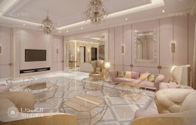 Guest reception salon in modern villa