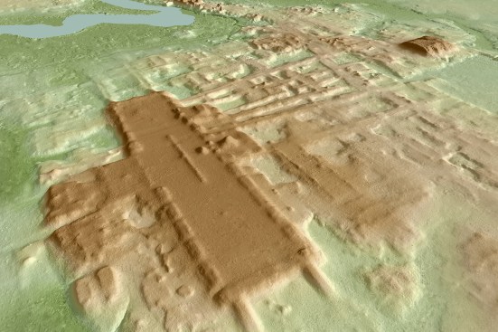 3D image of the site of Aguada Fenix based on lidar
