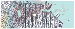 Moultrie Daye’s thesis project, “A Critique of Pure Violence,” overlays the quarries that enabled San Francisco’s construction onto the city itself, demonstrating how the act of taking up space can be a violent one.