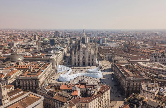 Bird's eye view of "Biscione Pavilion" project
