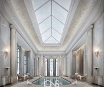 Indoor pool in Neoclassical Style Interior