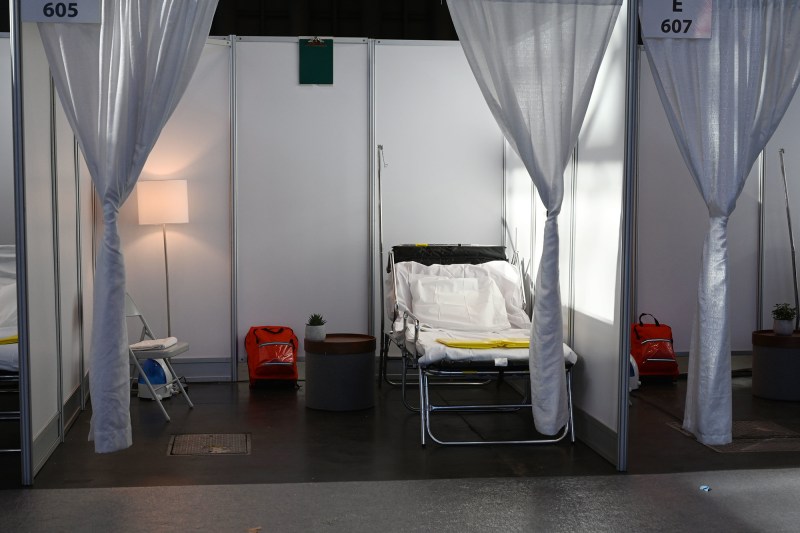 Javits Center temporary hospital patient space