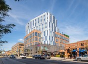 Moxy Hotel in Columbus, Ohio, designed by Moody Nolan with interiors by Celano Design Studio