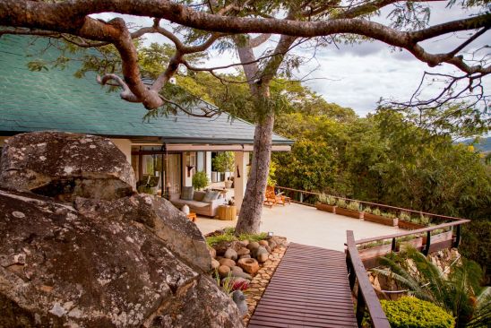House among trees in Zimbabwe
