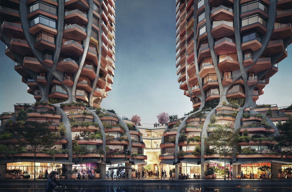 The Alberni Street towers in Vancouver, by Heatherwick Studio