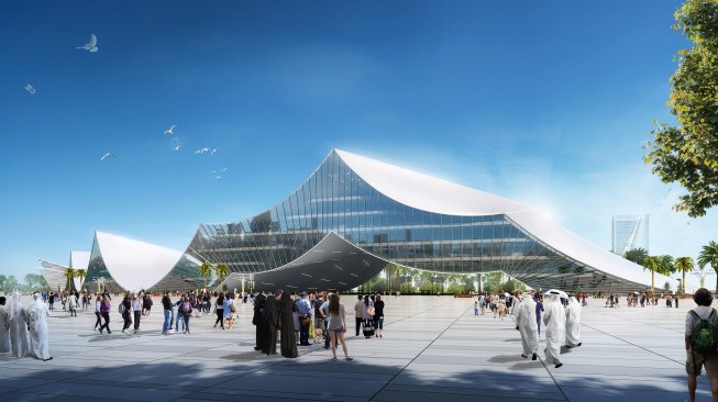 Main Entrance of 'Souks' and 'Place of Trust'  Beirut Central Park