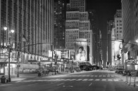 Empty streets around Madison Square Garden during the pandemic